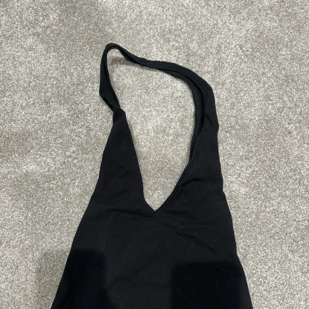 Black Plunge Bodysuit - Picture 2 of 2